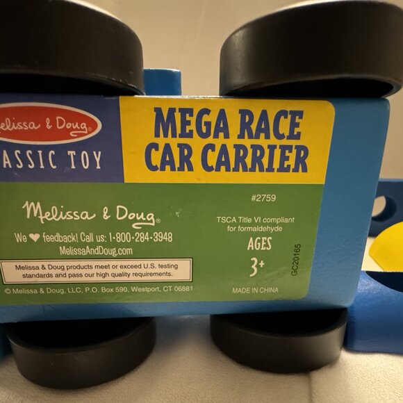Melissa & Doug Mega Race-Car Carrier and blocks - fun and play! - Picture 8 of 11